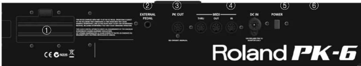 ROLAND PK6 - Panel posterior - 1