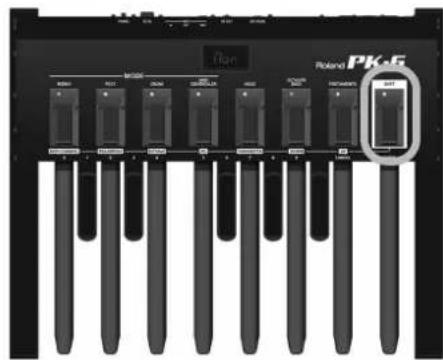 ROLAND PK6 - Checking the battery charge - 1