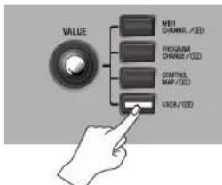 ROLAND PCR800 - Définition d'une vitesse fixe (key velocity) modification du toucher du clavier - 1