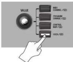 ROLAND PCR500 - Définition d'une velocité fixe (Key Velocity) Modification du toucher du clavier - 1