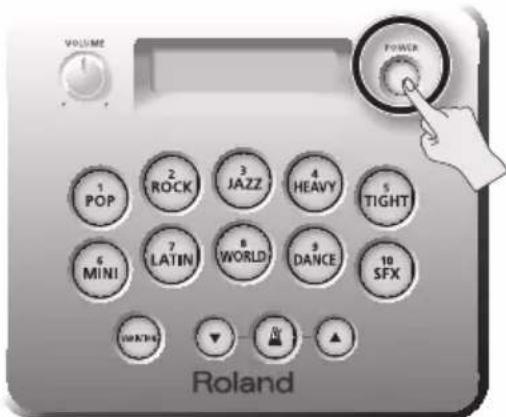 ROLAND HD3 - Ein- und Ausschalten des Geräts - 1