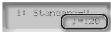 ROLAND HD3 - Utilisez les boutons [V] pour régler la fréquence du métronome. - 2