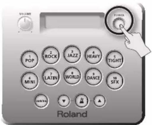 ROLAND HD3 - Allumer/éteindre - 1