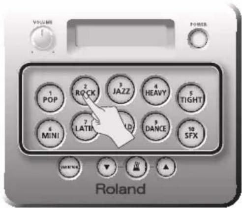 ROLAND HD3 - Como selectionar o kit de bateria - 1