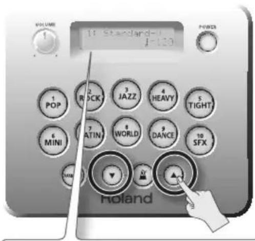 ROLAND HD3 - Use the [Y] buttons to adjust the metronome speed. - 1