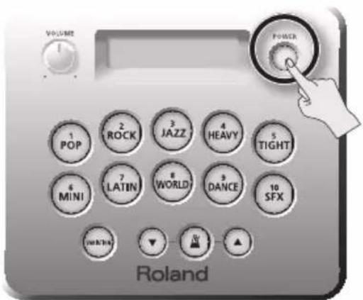 ROLAND HD3 - Het apparaat in- en uitschakeler - 1