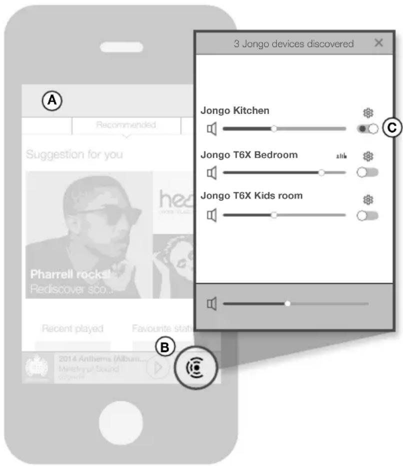 PURE Jongo T6X - Riproroduzione di musica alla app Pure Connect - 2