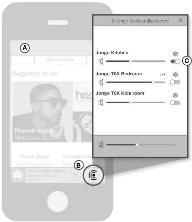 PURE Jongo T6X - Playing music from the Pure Connect app - 2