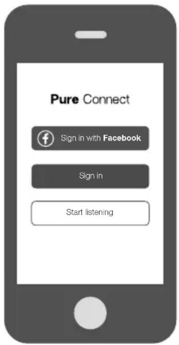 PURE Jongo T2X - Open the Pure Connect app and sign in - 1