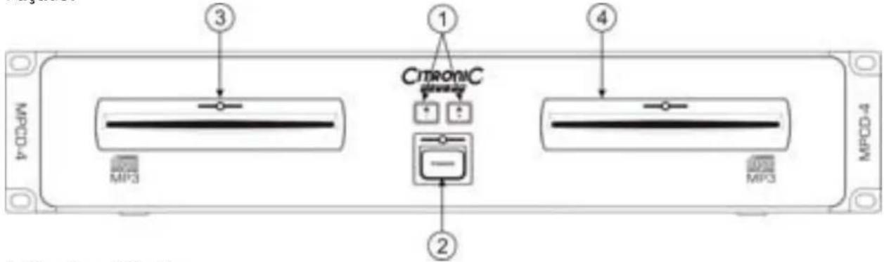 Citronic MPCD4 - \section*{Caracteristiques et Fonctions du Lecteur} - 1