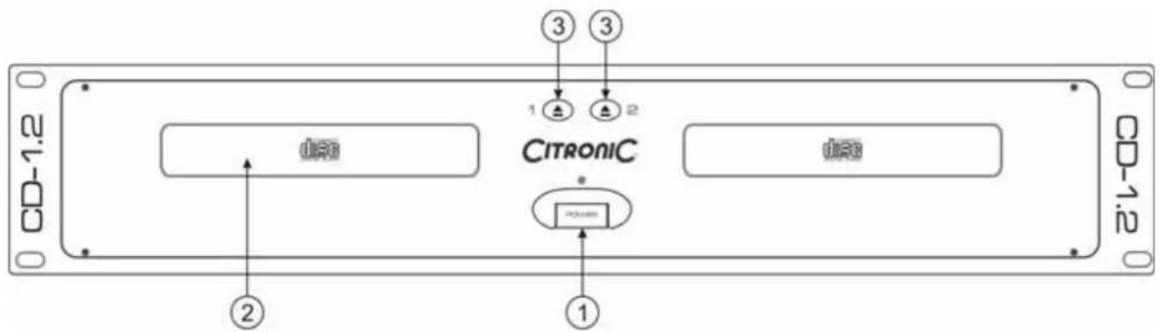 Citronic CD1.2 - Contrôles &amp; Fonctions Unité de lecture - 1