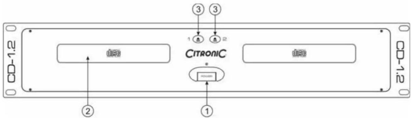 Citronic CD1.2 - FUNKTIONS-OVERSIGT SKUFFE-ENHED - 1