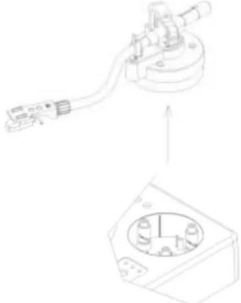 US Blaster USB 7329 - EINSTELLUNG DER HOHE DER TONABNEHMERARMVERANKERUNG - 2