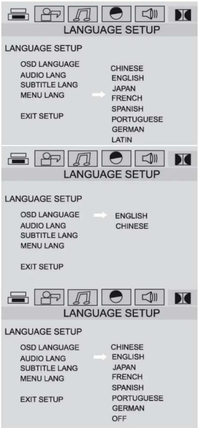 Skytec ST100 - Configuration de la langue du système : - 1