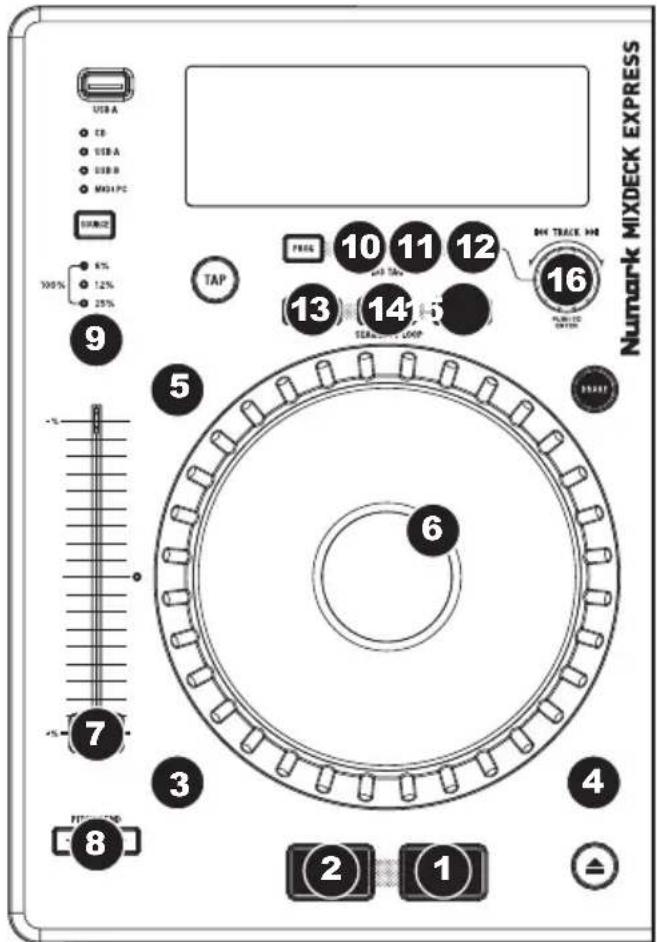 NUMARK Mixdeck Express - Serato DJ Intro Steuerelemente - 1