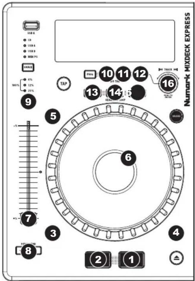 NUMARK Mixdeck Express - Mappa del Serato DJ Intro - 1