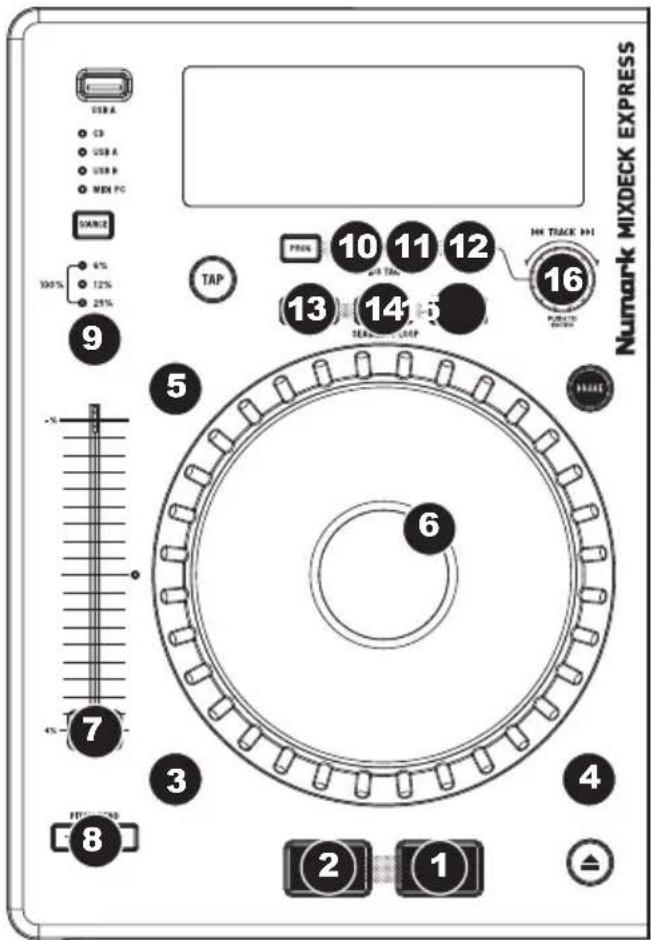 NUMARK Mixdeck Express - Serato DJ Intro Map - 1