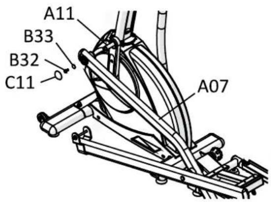 Maxxus CX 4.3F Crosstrainer - Etape 7 : Assemblage des tubes de guidage - 1