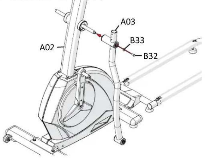 Maxxus CX 4.3F Crosstrainer - Etape 6 : Assemblage des tubes de balancier - 1