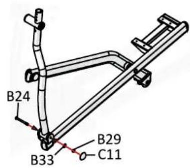 Maxxus CX 4.3F Crosstrainer - Etape 7 : Assemblage des tubes de guidage - 5
