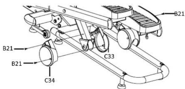 Maxxus CX 4.3F Crosstrainer - Etape 11 : Assemblage des éléments de protection de la tige de guidon - 5