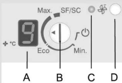 ORANIER Eks 2720 - Auswahl der Temperatur im Kühlschrankinneren - 2