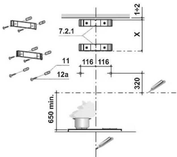 BLOMBERG DKC 5020 X - Bohren der Befestigungslöcher und Fixieren der Befestigungsbügel - 1