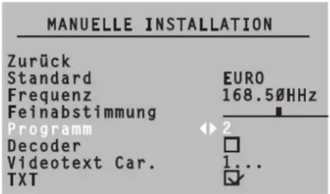Magnum TV 3760 - SENDER DIREKT EINGEBEN / MANUELLE SENDERSUCHE - 1