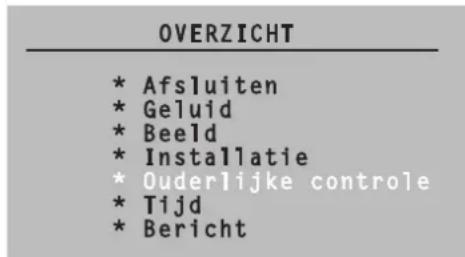 Magnum TV 3760 - Menu oproepen - 1