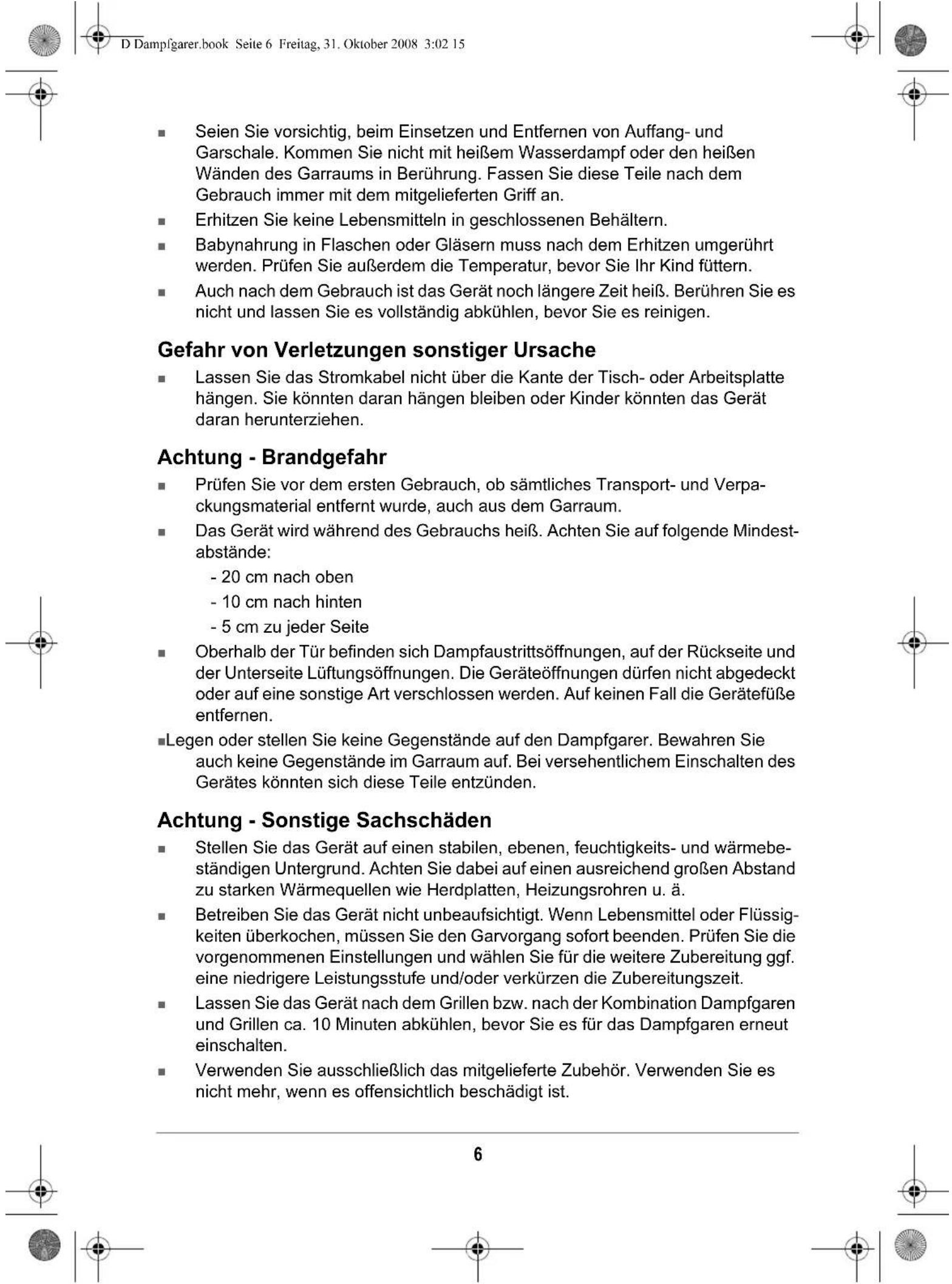 Kitchenware GTSO01 - Gefahr von Verbrennungen/Verbrühenungen - 1