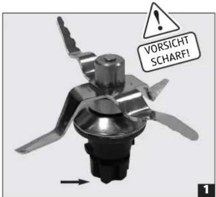 Kitchenware Premium - Messerfixierung an der Unterseite des Mixbehälters - 1