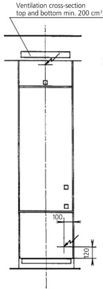V-ZUG Cooltronic - Fitted refrigerator Recess SMS 14/6 (1778 mm) - 1