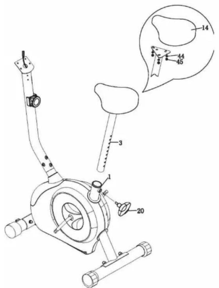 Klarfit Mobi FX 250 - Wie man das Veränderungskabel aus der vorderen Stützezieht: - 8