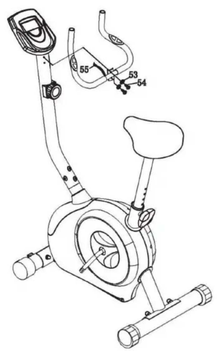 Klarfit Mobi FX 250 - Wie man das Veränderungskabel aus der vorderen Stützezieht: - 10