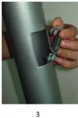 Klarfit Mobi FX 250 - Come estrarre il cavo di prolunga dal supporto anteriore: - 3