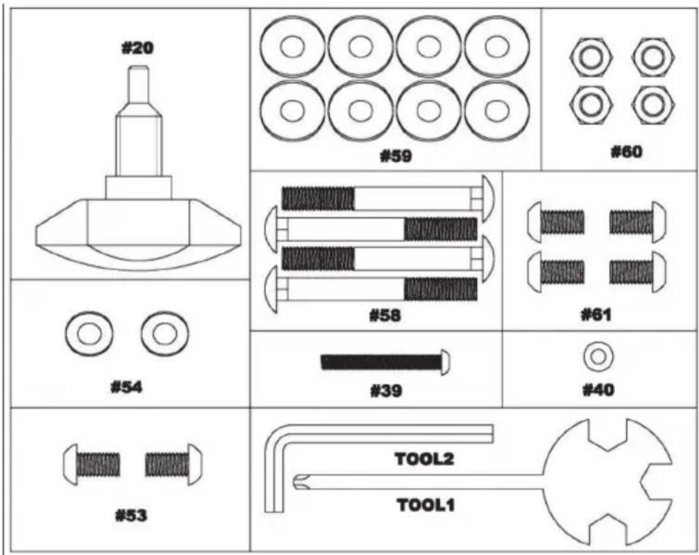 Klarfit Mobi FX 250 - Parts list - 1