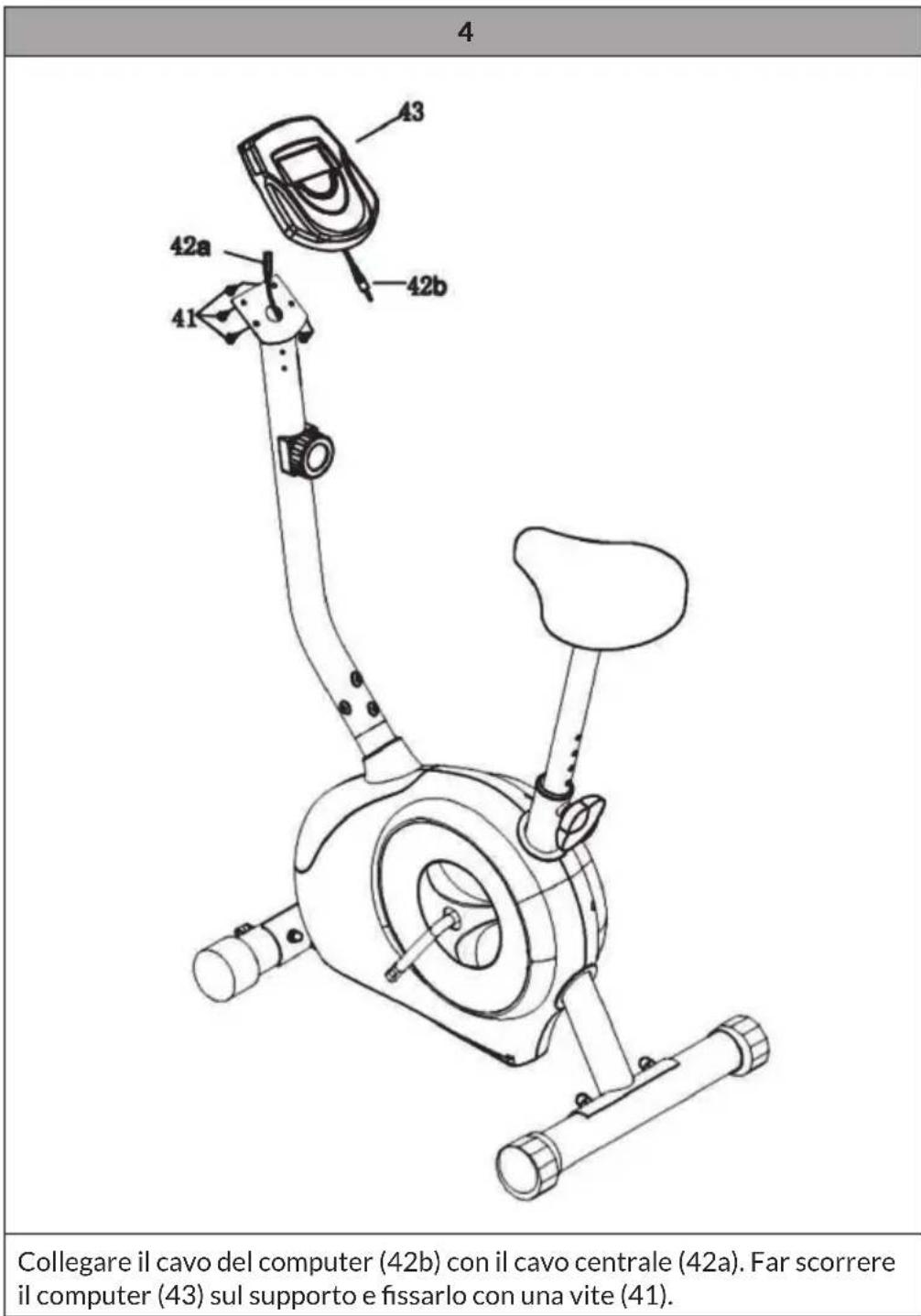 Klarfit Mobi FX 250 - Come estrarre il cavo di prolunga dal supporto anteriore: - 9