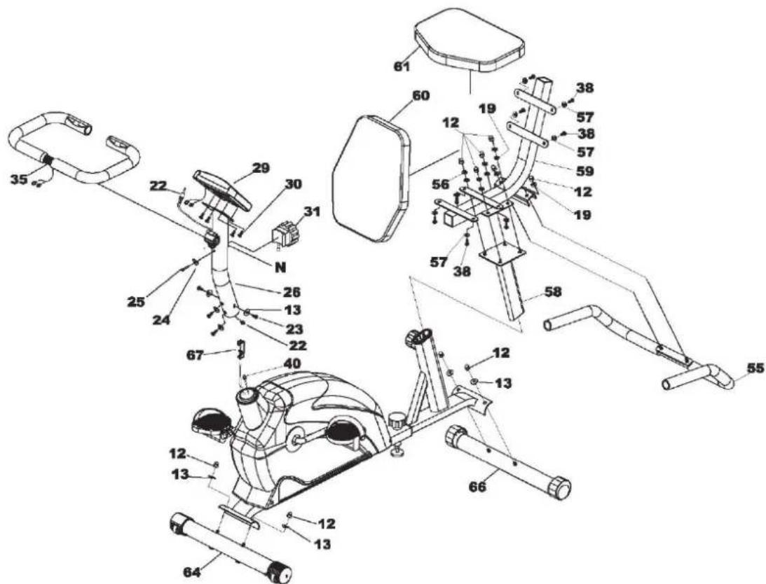 Klarfit Recumbent Relaxbike 5G - Geräteübersicht - 1