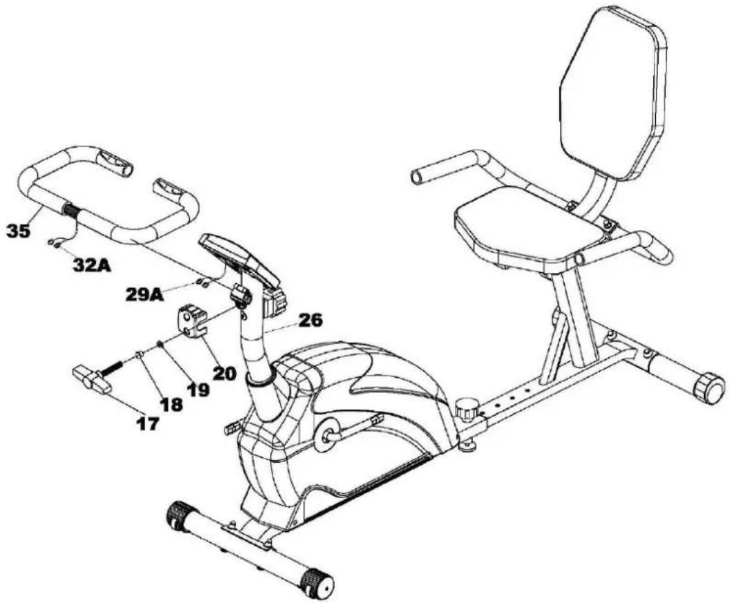 Klarfit Recumbent Relaxbike 5G - Étape 6 : - 1