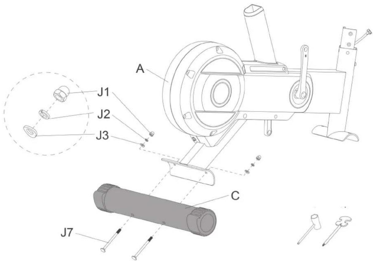 Cardiostrong BX50 - Étape 1 : montage du pied arrêté - 1