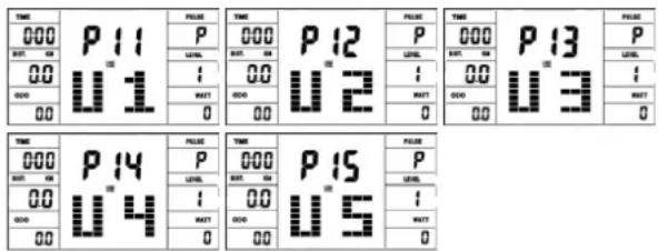 Christopeit AL 2 - P11 - P15: individuels programmes (u1-u5) - 1
