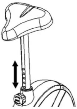 Christopeit AL 1 - Réglage de la position de la selle - 1