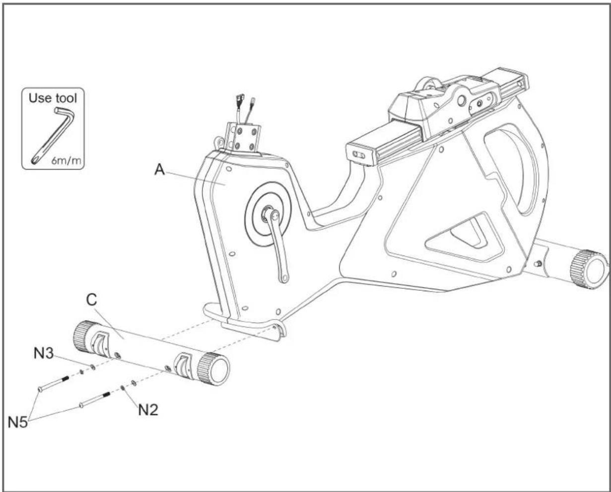 Cardiostrong BC60 - Étape 2 : Montage du pied avant - 1