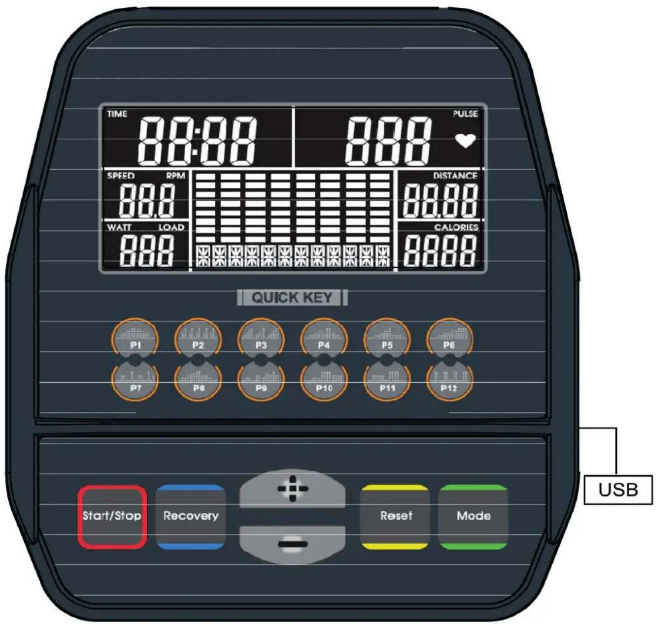 Cardiostrong BC60 - Affichage de la console - 1