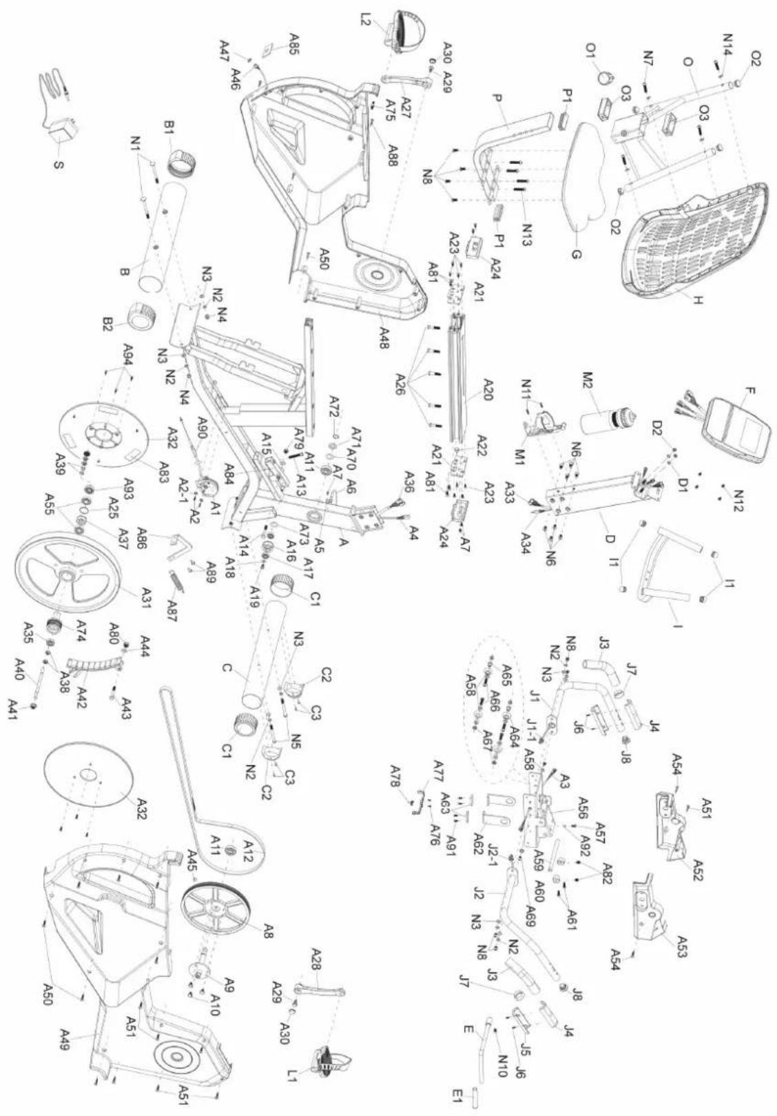 Cardiostrong BC60 - Vue éclatée - 1