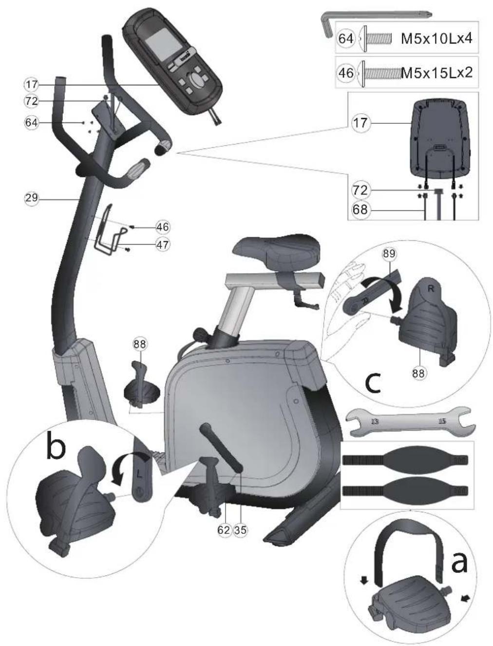Cardiostrong BX70i - Étape 5 : Montage de la console & des pédales - 1