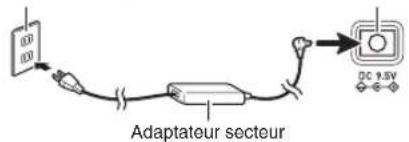 CASIO XWPD1 - Utilisation de l'adaptateur secteur - 1