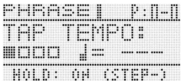 CASIO XWG1 - Tapez quatre fois sur la touche ⑧ TAP à la vitesse (tempo) souhaitée. - 1