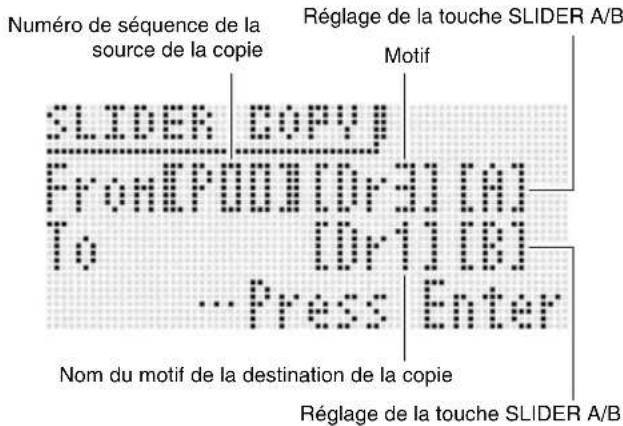 CASIO XWG1 - Pour copier les réglages de curseur depuis un autre curseur - 3
