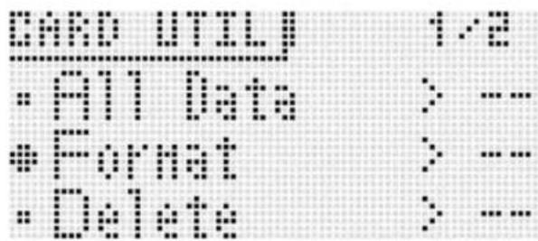 CASIO XWG1 - Utilisez les touches 17 haut (∧) et bas (∨) pour amener le curseur de sélection d'élément (●) sur « Format ». - 1
